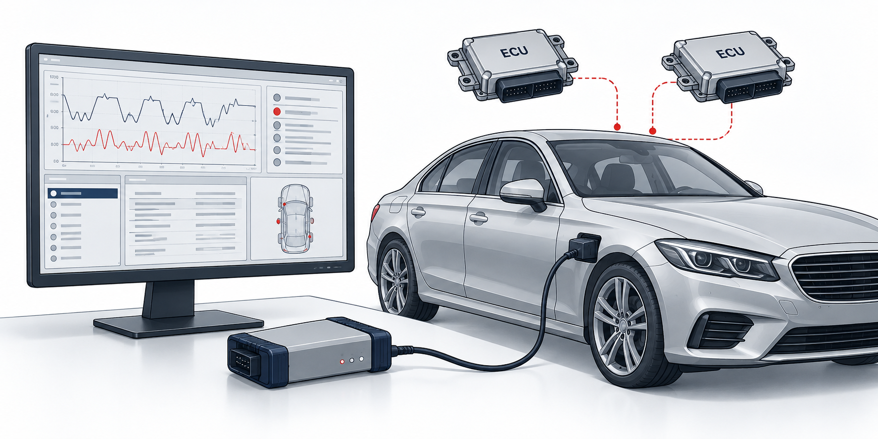 Q-Tester.Expert 車両・ECU診断イメージ